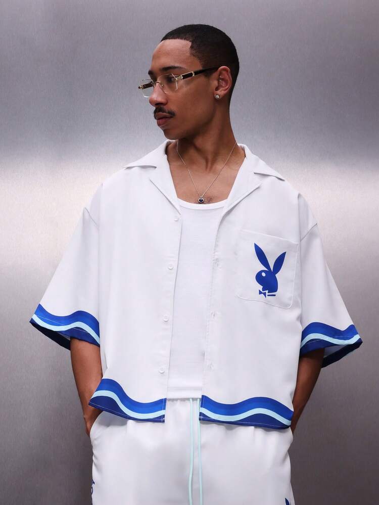 PLAYBOY X SUMWON Camp Shirt With Vintage Pin Up Print