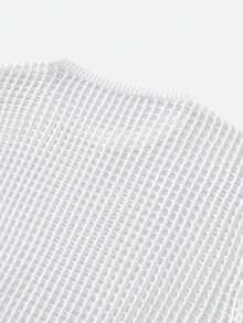 Manfinity LEGND Áo thun nam tay dài cổ tròn khoét lỗ, kiểu dáng thường ngày, đa năng. - trắng - Xem 8