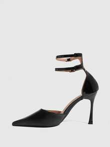 CUCCOO SZL Ladies' Fashion Party Pointed High Heel Pumps - Graphite Black - View 4