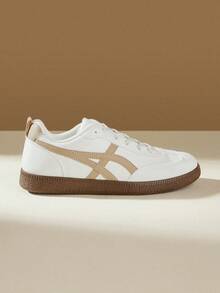 CUCCOO EASI Giày thể thao nữ thoải mái, phối màu tương phản, thích hợp mang hàng ngày, dịp Giáng sinh. - kaki 1 - Xem 2