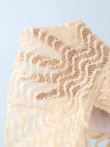 Swim Mod 2026 Spring/Summer Spaghetti Strap V-Neck Textured Apricot Bikini 2 Pieces Swimwear For Women - Apricot - View 3