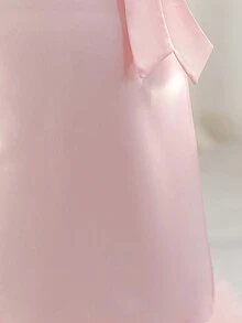 SHEIN Glamorique Kids 小女孩花童伴娘礼服，婚礼，花童，生日拍照服装，适合正式场合，钢琴演奏，浅粉色连衣裙，小女孩连衣裙，女孩生日粉色连衣裙，小女孩腮红粉色连衣裙，优雅粉色连衣裙，5岁 - 粉色 - 查看 6