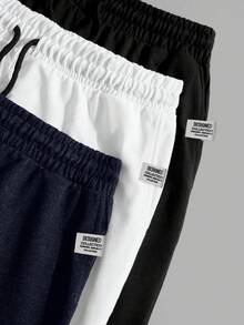 EURMUSE Men Cottonline 3pcs Pack Drawstring Patched Regular Short - Multicolor - View 4