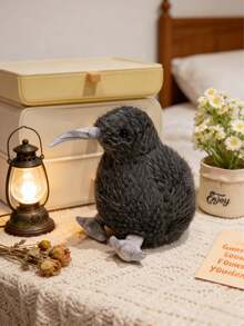 MINKOJA 7.8 Inch Kiwi Bird Plush Doll-Vivid Kiwi Plush Doll With Bird Look And Soft Touch, Available In Brown/Gray/White-Perfect Birthday Gift For Teenagers And Adults, Tabletop Bed Collection For Bird Lovers - Multicolor - View 10