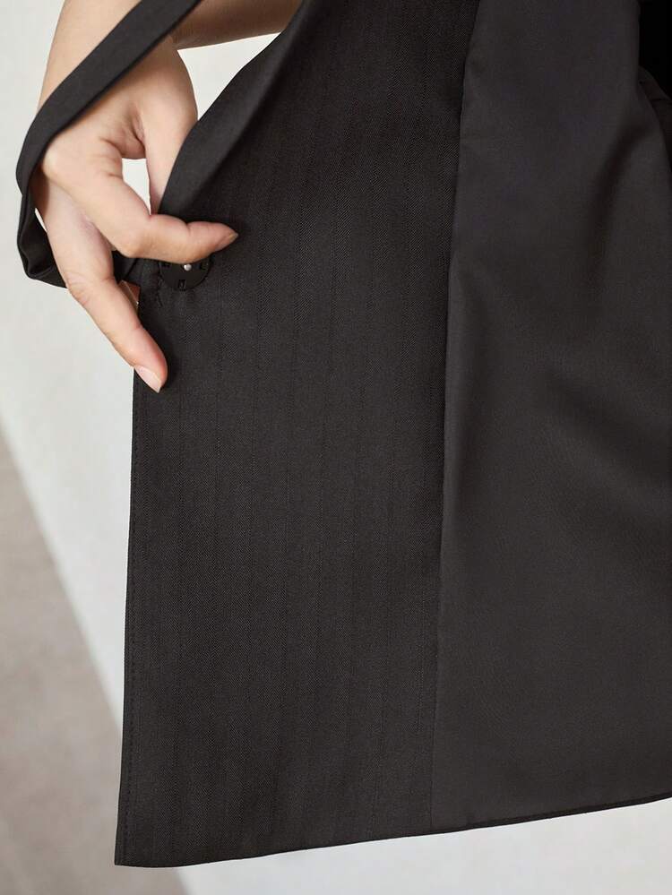 WRAP BELTED SLIM FIT BLAZER