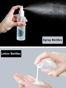 1PC Frosted Glass Empty Jar Pot Spray Bottle Cosmetic Lotion Containers Wood Grain Lid Travel Refillable Bottles, Perfume Bottle - Multicolor - View 10