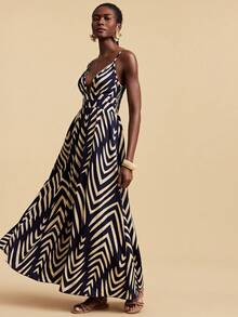 Travachic Women's Casual Vacation All-Over Print Spaghetti Strap Dress - Multicolor - View 5