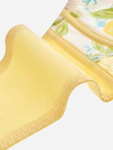 LUVLETTE Breathable Lace Elegance Unlined Push-Up Breezy Comfort Balconette Lemon Print Vacation Style Corset Lingerie Minimizer Bra Now Trending - Multicolor - View 11