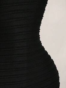 SHEIN ICON 2026 New Arrive Women's Black Halter Backless Bodycon Turtleneck Jumpsuit, Casual Basics,Spring&Summer - Black - View 9