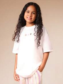 SUMWON Tween Girls T-Shirt Co-Ords - White - View 3