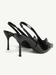 CUCCOO CHICEST Giày nữ mùa xuân hè mới, mũi nhọn, gót thấp, cao gót đơn giản, giày công sở, giày nữ gợi cảm, giày cao gót gót thấp, giày dự tiệc, giày đi làm, giày ngày Valentine, giày dự tiệc tối, giày cưới. - màu đen - Xem 11