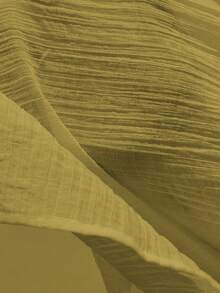 Aveloria Modichic Elegant Romantic Versatile French Style Sleeveless Shirt For Women, White Textured Crinkle Sheer Multi-Layer Ruffle Collar Design - Olive Green - View 7