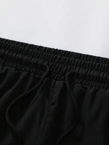 Gym Rark Men's Skull Print Drawstring Waist Casual Sports Shorts - Black - View 6