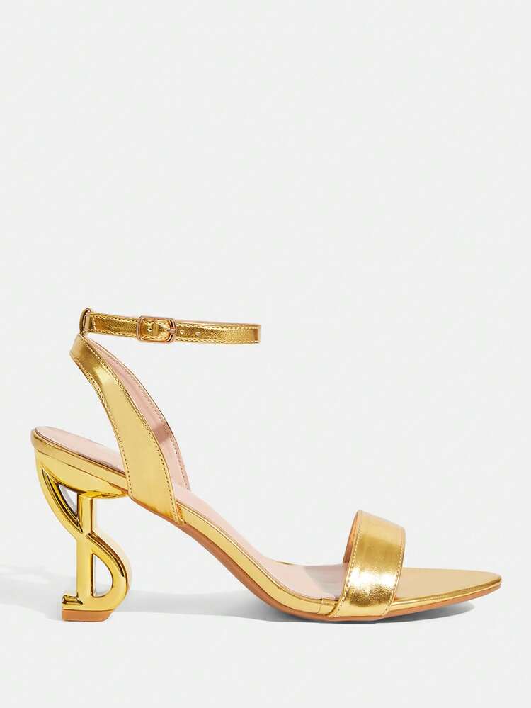 CUCCOO TILAWA Women Shoes Classic Simple, Fashionable Women's High-Heeled Sandals Strap Combination Big Shiny Rhinestone Heterosexual High-Heeled Sandals Dating Afternoon Tea Banquet Party Sexy Wear Summer Shoes