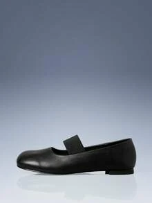 CUCCOO GRLICON Ladies, Strap, Trim, Flats - Black - View 2