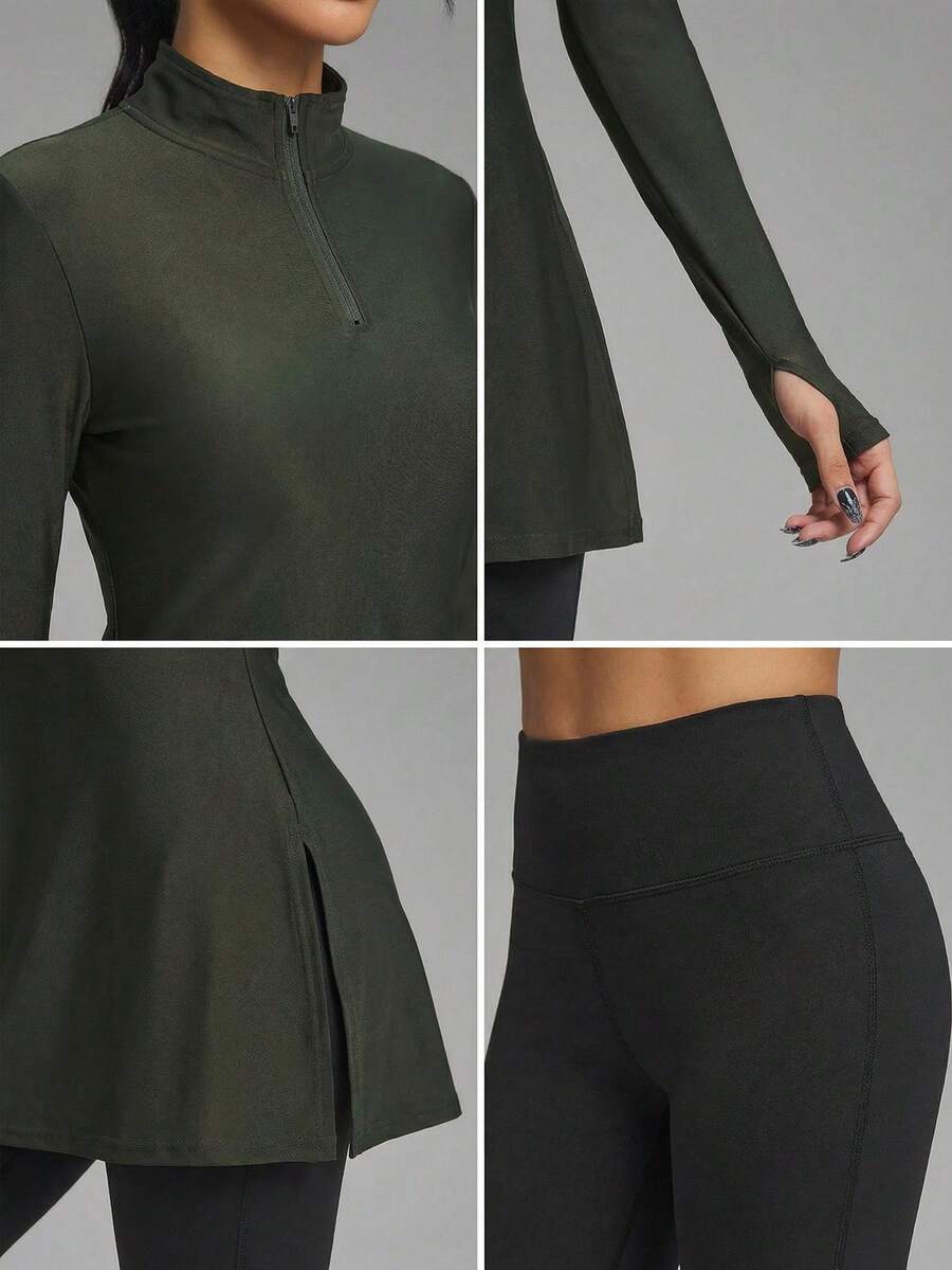 Innovista 女士字母印花拉链连帽衫和紧身裤运动套装 - 彩色 - 查看 1