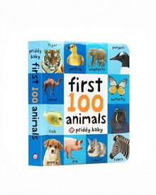 MINKOJA MINKOJA 1 cuốn sách bìa cứng tiếng Anh "100 từ đầu tiên về động vật" - Từ điển minh họa của Priddy Books - Nhiều màu - Xem 8