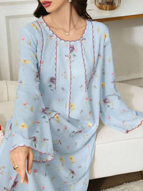 Yasmyna فستان نسائي بطبعة زهرية مريح وفضفاض، مناسب للحفلات والخروجات