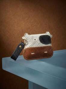 Joivida 1pc Cute Cow Leather Wallet - Rural Style Cow Themed Washable Wallet With Wristband, Snap Closure, Card Slot And Change Bag, Wet Wipe Lining (Imitation Leather) - Travel And Daily Use Cow Pattern Wallet - Multicolor - View 2