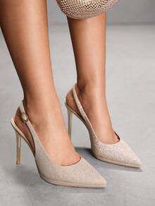 CUCCOO SZL Elegante spitze Damen High Heels - Gold - Übersicht 6