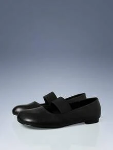 CUCCOO GRLICON Ladies, Strap, Trim, Flats - Black - View 1