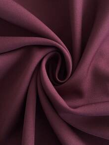 Cravure Plus Size Women's Solid Color Flared Square Neck Sleeveless Elegant Dress - Burgundy - View 5