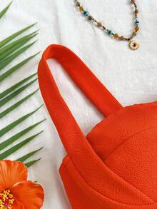 Travachic 女士纯色露脐吊带背心和印花侧系带半身裙度假套装 - 彩色 - 查看 5