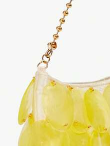 SHECARRY 女士手提包，黄色，时尚，简约，优雅，百搭，适合海滩、度假、假日、夏季、海边等场合。 - Butter Yellow - 查看 6