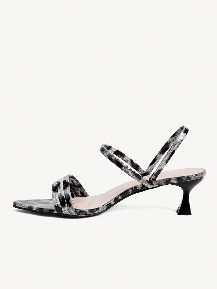 CUCCOO CHICEST Women's Tie-Dye Buckle Design Fashionable Elegant High Heel Sandals Wedding Shoes Summer Shoes Bride Shoes