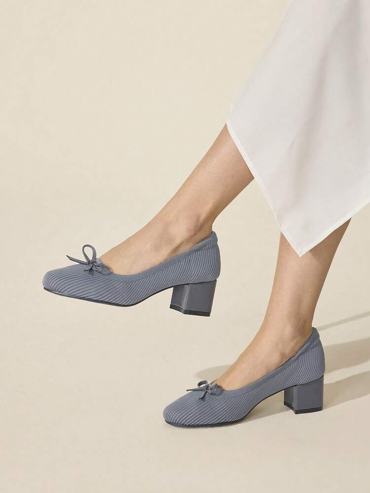 CUCCOO BASICS Women's Fashionable And Versatile Workwear Style With Bow Decoration Pumps Spring Shoes