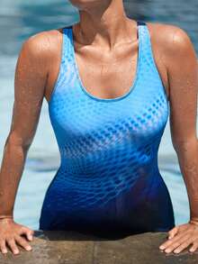 Swim Nautrix 2026新款春夏印花女士冲浪泳衣，沙滩度假运动连体衣 - 彩色 - 查看 2