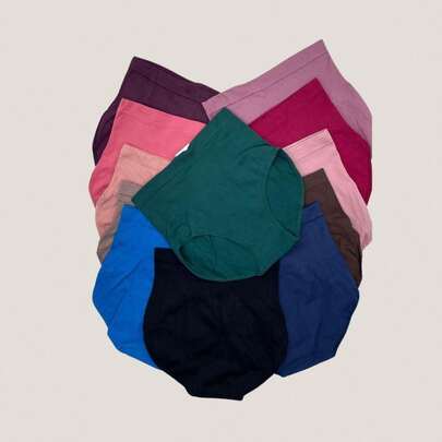 6 Set de pantaleta de Dama 3/4 calzón de mujer microfibra con control de abdomen y tiro alto surtido en colores