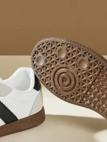 CUCCOO EASI 2026 Nuevos zapatos deportivos casuales versátiles de primavera para mujer, zapatillas deportivas de suela plana - Pu gris blanco - Ver 4