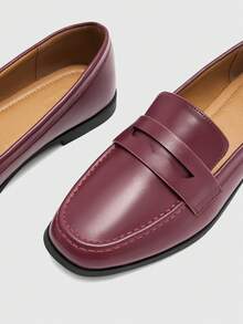 CUCCOO BIZCHIC Women Flats Spring Shoes - burgundy pu - View 5
