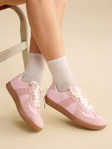 CUCCOO EASI Women's Round Toe Casual Versatile Sneakers - cherry blossom powder - View 9