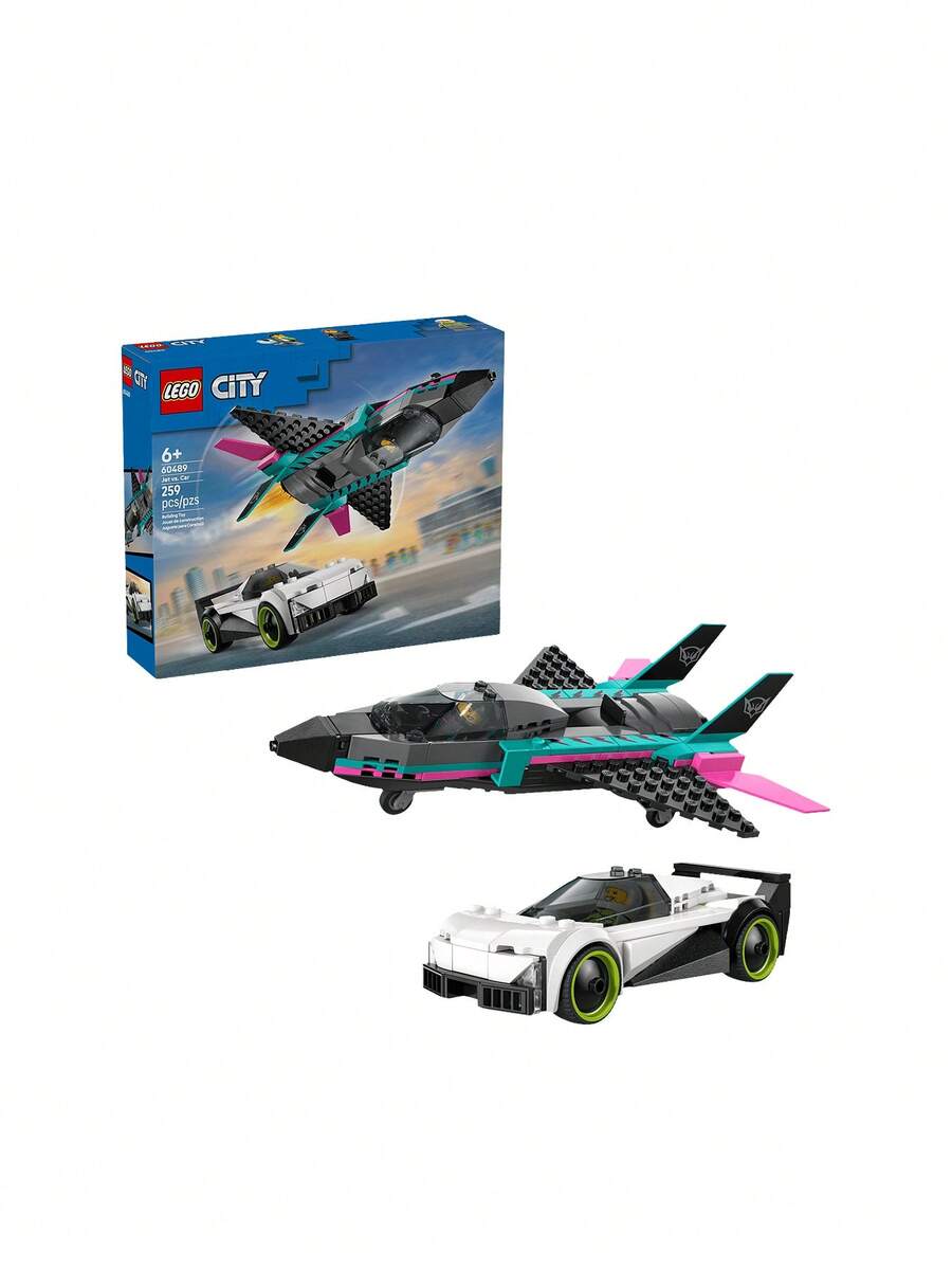 LEGO City Jet Vs. Car Kids 6Years+ 60489 - Multicolor - View 1
