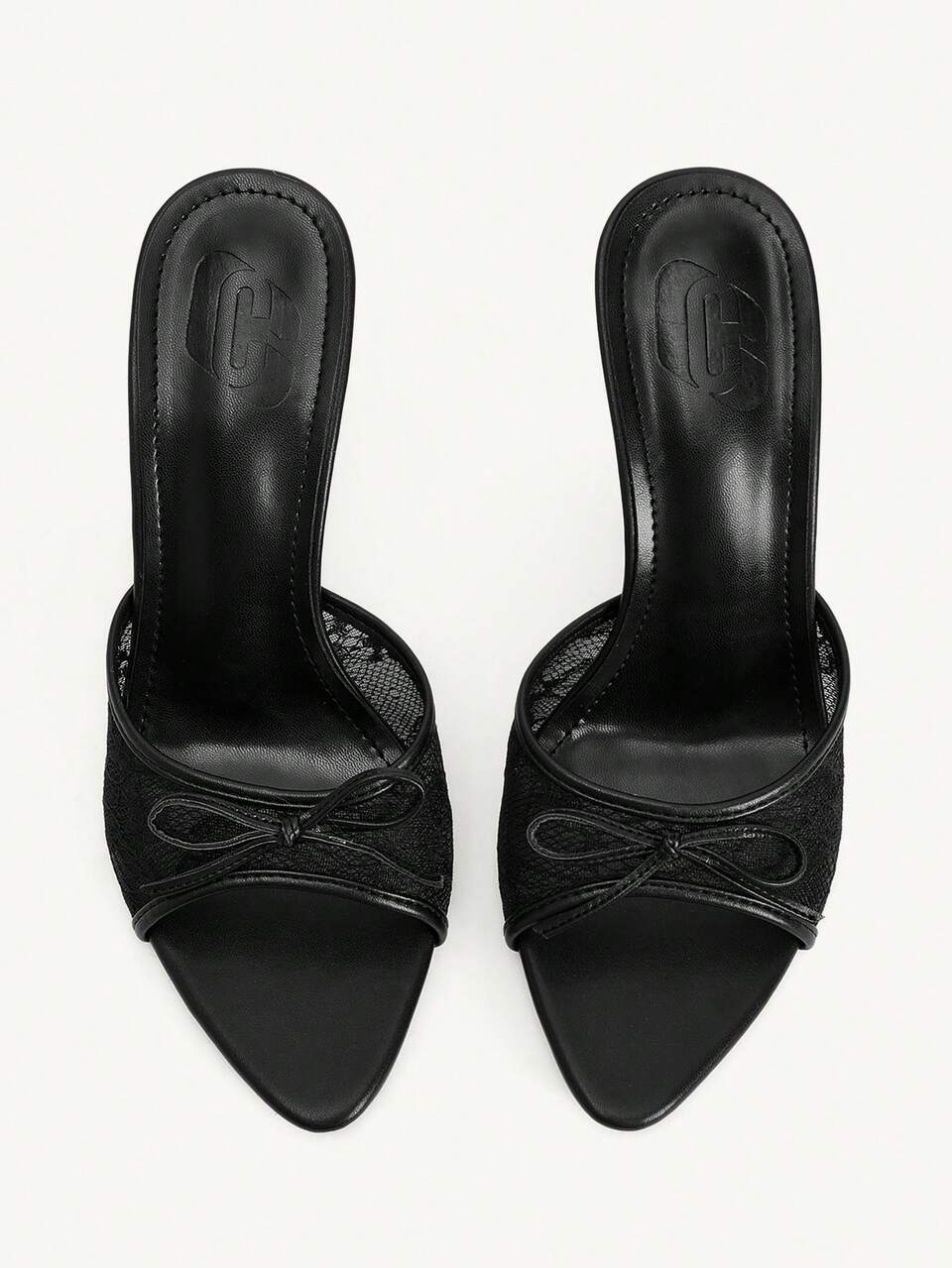 CUCCOO CHICEST Women Shoes Spring And Summer New Black Lace Mesh Bow Peep Toe Women's High Heel Sandals Slippers Fashion Comfortable Versatile Elegant Sexy Party Women's Sandals Peep Toe Sandals Summer Shoes