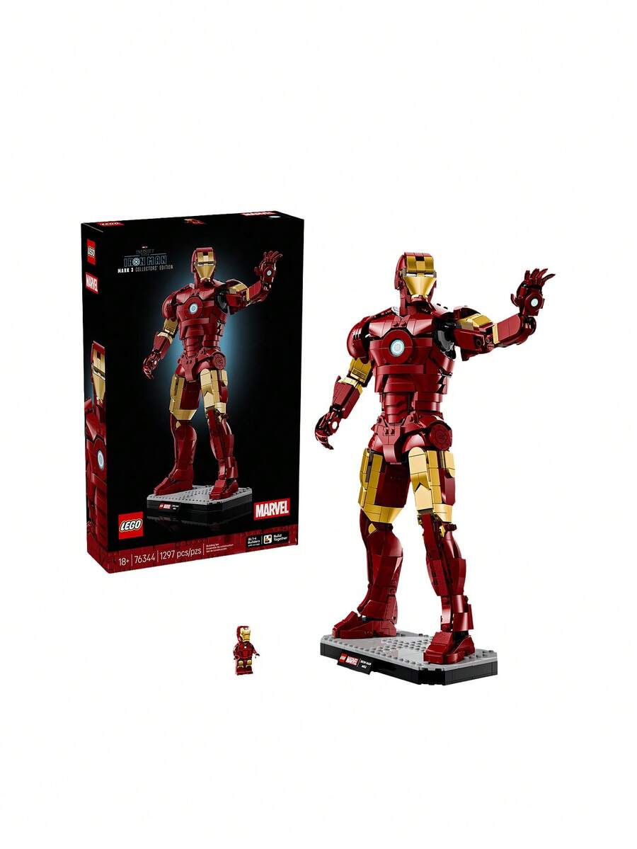 LEGO Marvel Iron Man Mark 3 Collectors' Edition Kids 18Years+ 76344 - Multicolor - View 1