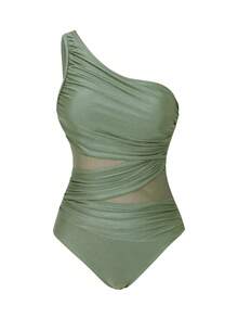 Swim Oasis 2026SS Nuevos trajes de baño para mujer para vacaciones, citas, estilo occidental, cruceros, playa, isla, viajes por carretera, todas las estaciones, festivales de música, vacacio - Verde - Ver 5