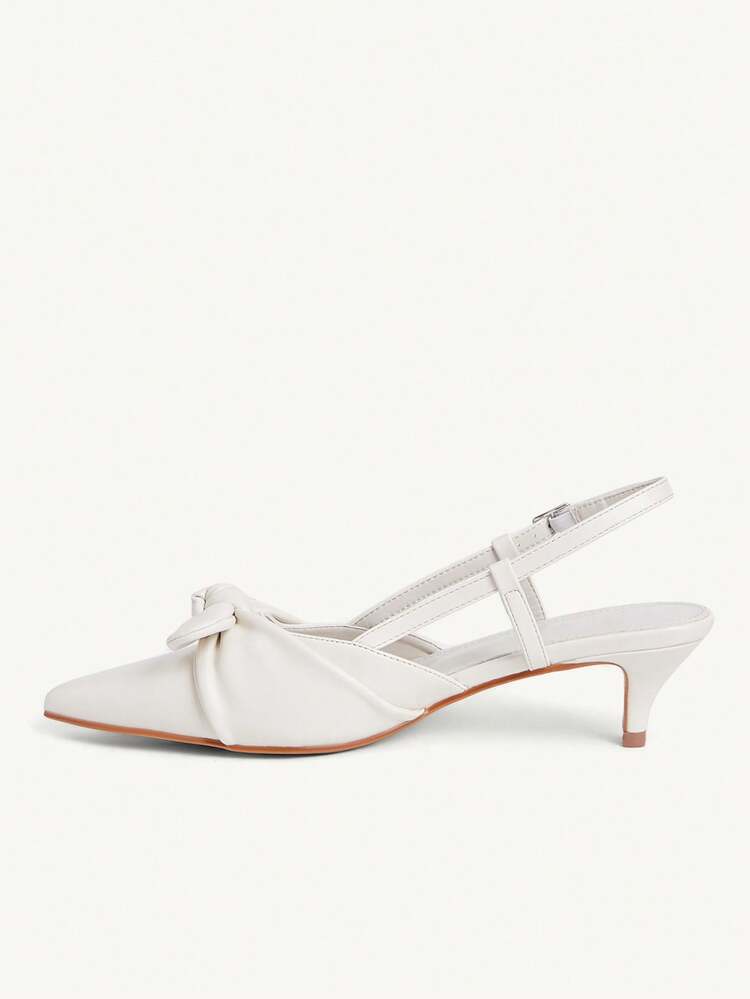 CUCCOO CHICEST 4.5cm Pointed Toe Bowknot Stiletto Heels, Fashionable, Elegant, Comfortable Daily, Work, Party Wear High Heels Summer Shoes Wedding Shoes Bride Shoes