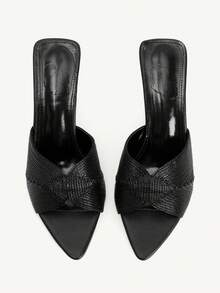 CUCCOO CHICEST Sandales à talons aiguilles élégantes et sexy à bout pointu pour femmes, pratiques pour les déplacements quotidiens et les occasions formelles - Noir - Voir 2
