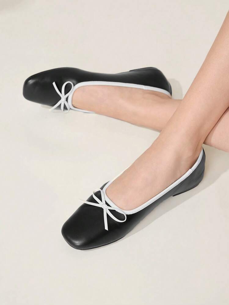 CUCCOO CHICEST Women's Casual Versatile Commuting Flats With Bow Decor Wedding Shoes Summer Shoes Bride Shoes