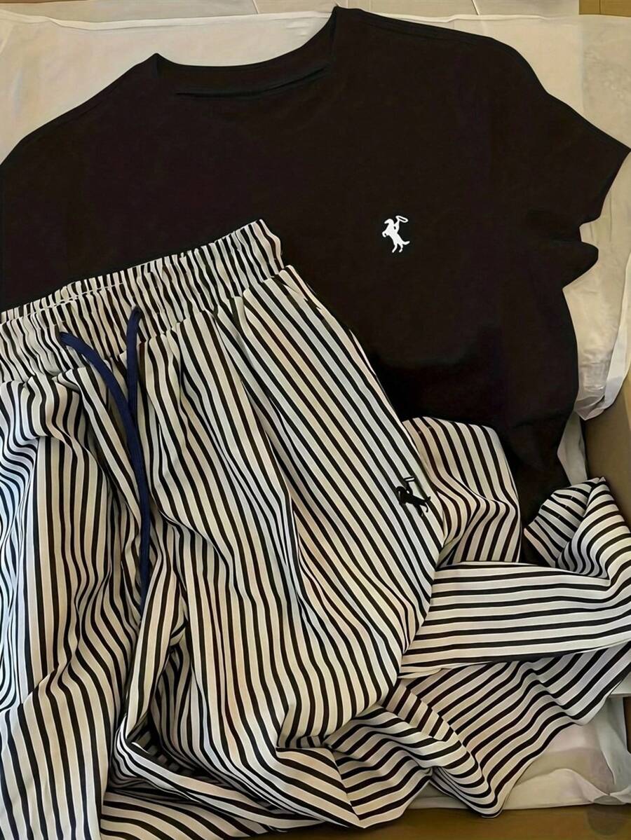 Conjunto Navy Urban Rayas Verano - Negro - Ver 1