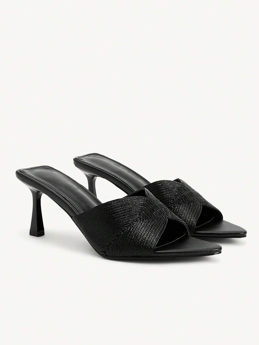 CUCCOO CHICEST Sandales à talons aiguilles élégantes et sexy à bout pointu pour femmes, pratiques pour les déplacements quotidiens et les occasions formelles - Noir - Voir 1