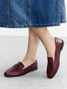 CUCCOO BIZCHIC Women Flats Spring Shoes - burgundy pu - View 10