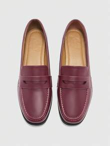 CUCCOO BIZCHIC Women Flats Spring Shoes - burgundy pu - View 2