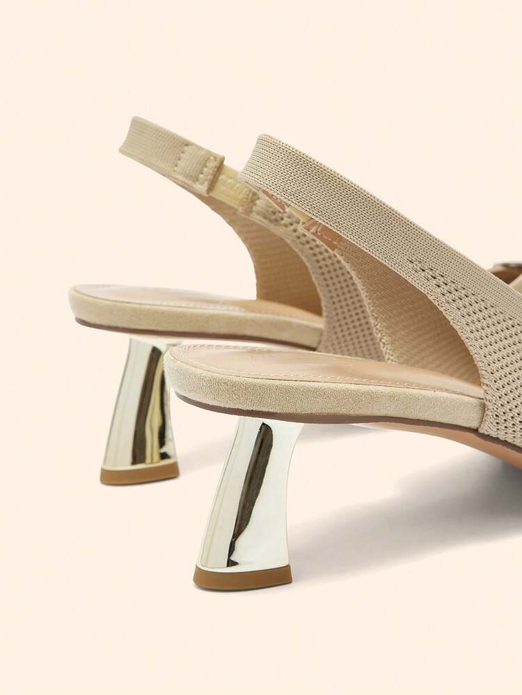 CUCCOO BASICS Women's Pointed Toe Buckle Design Fashionable Elegant High Heels Spring Shoes