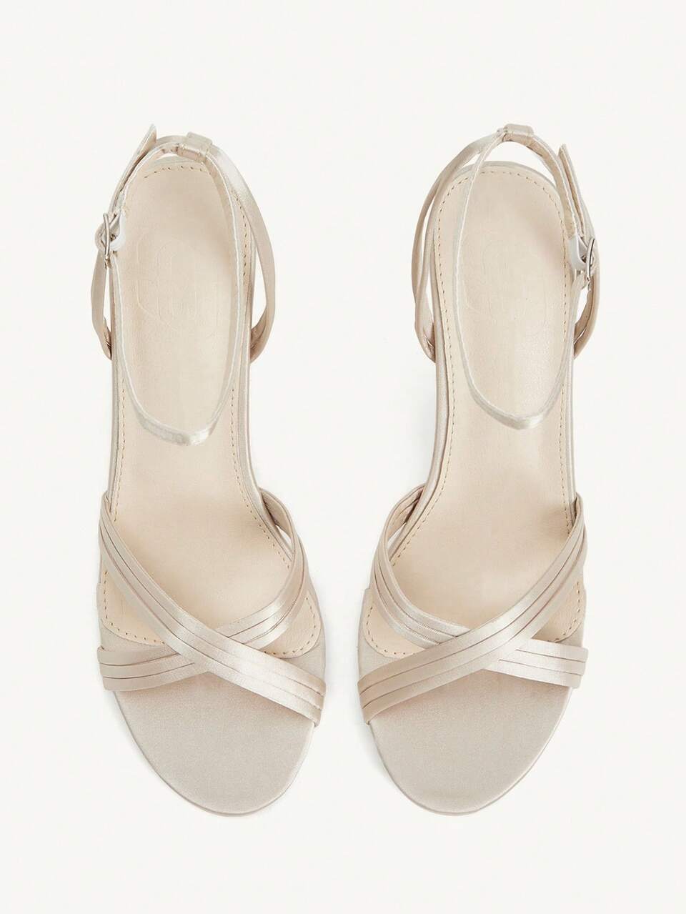 CUCCOO CHICEST Women Shoes Outdoor Women's Round Toe Thin High Heel Cross Strap Design Satin Fabric Stylish Simple Breathable Comfortable Daily Parties Banquet Night Clubs Use Shoes Summer Shoes