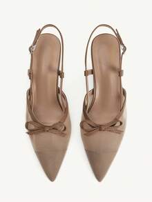 CUCCOO CHICEST Women's Pointed Toe Buckle Design Fashionable High Heels For Daily Wear Wedding Shoes - Brown - View 2