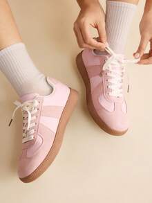 CUCCOO EASI Women's Round Toe Casual Versatile Sneakers - cherry blossom powder - View 8